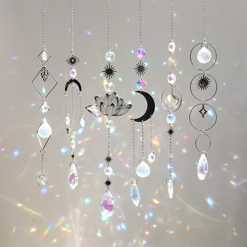 Worgree sun catchers used as window decor indoors.