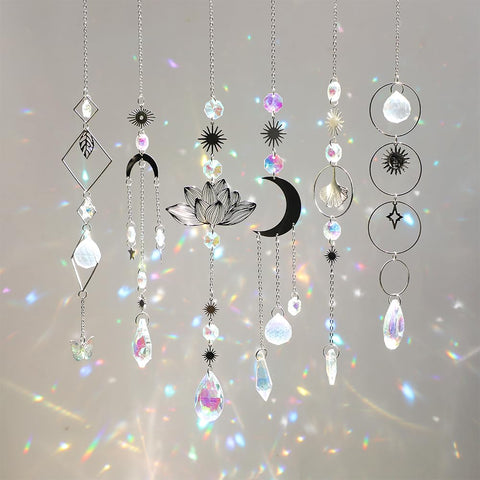 Worgree sun catchers used as window decor indoors.