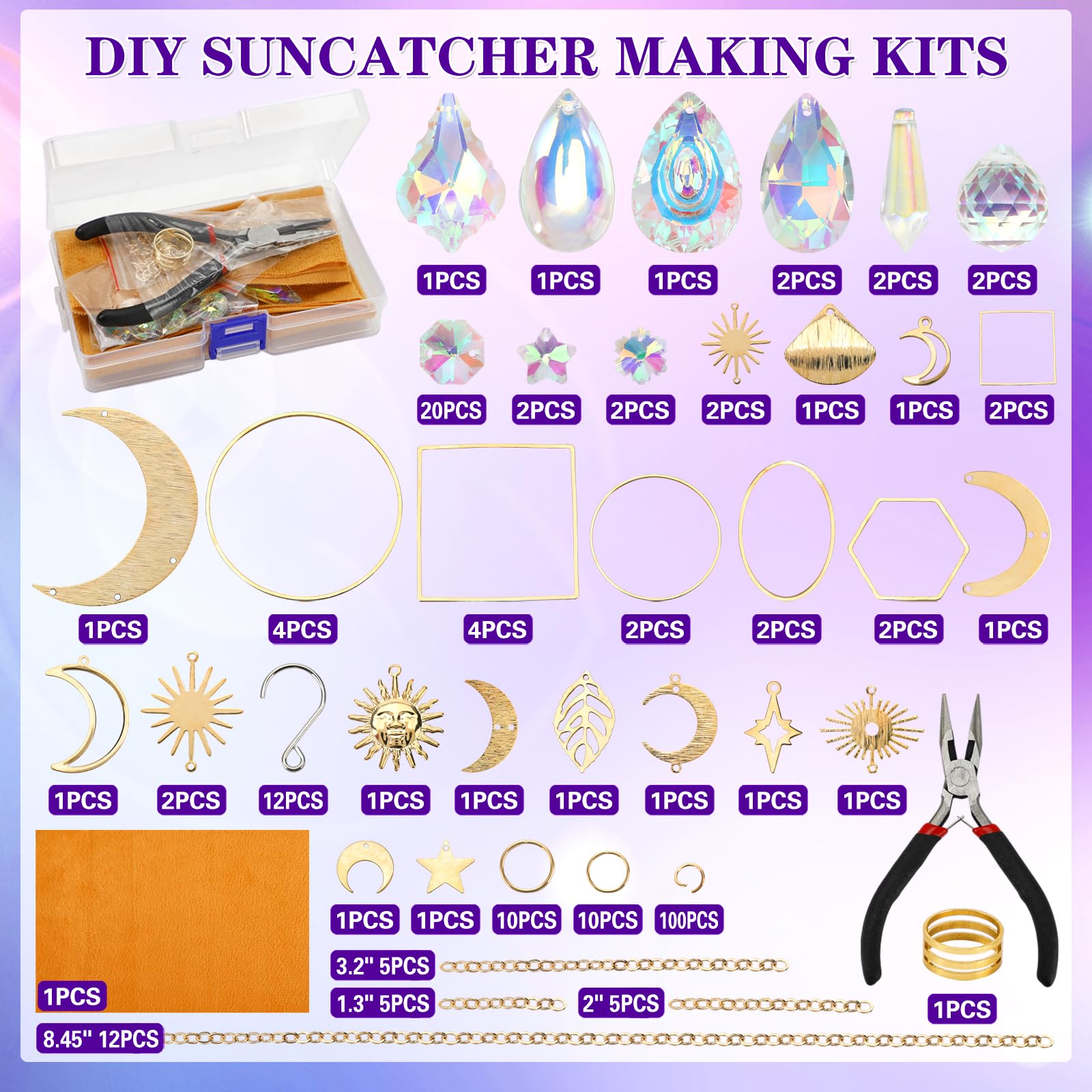 Worgree sun catcher kit instruction guide and storage box for easy crafting.