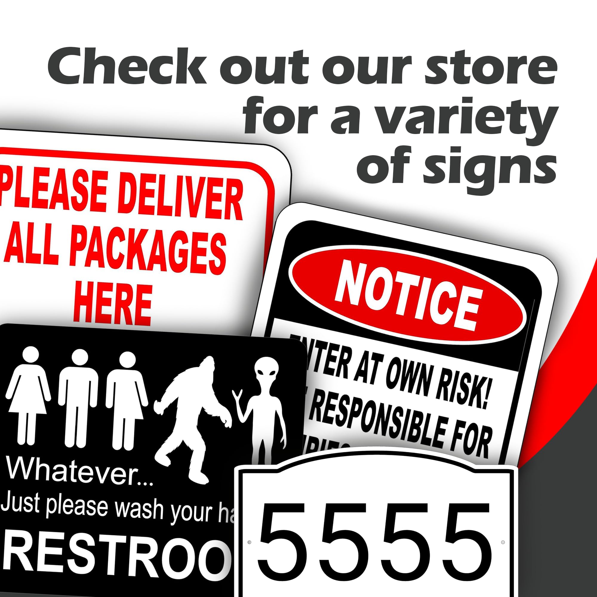 High-visibility graphics on Work House Signs notice