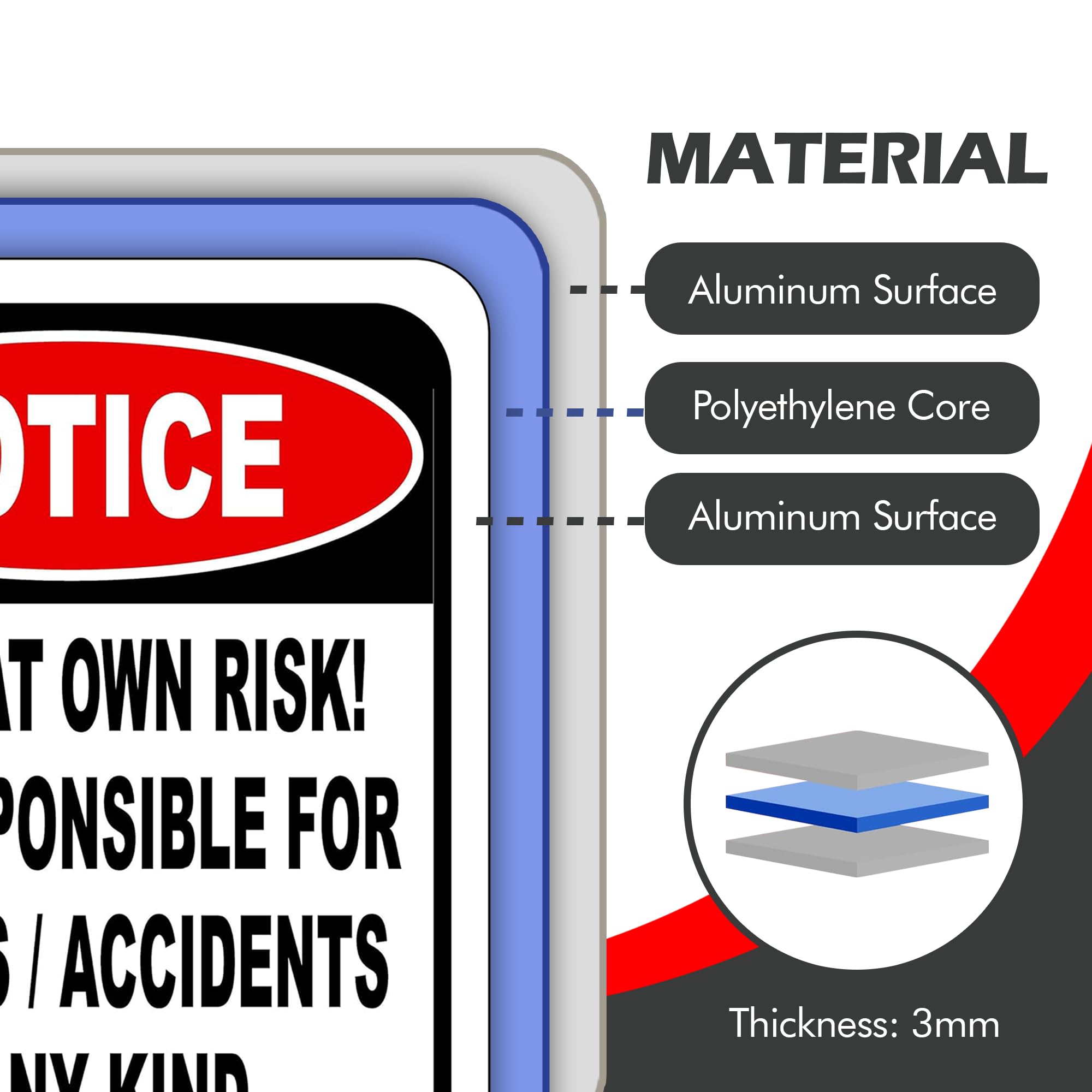 Indoor office warning sign from Work House Signs for safety awareness