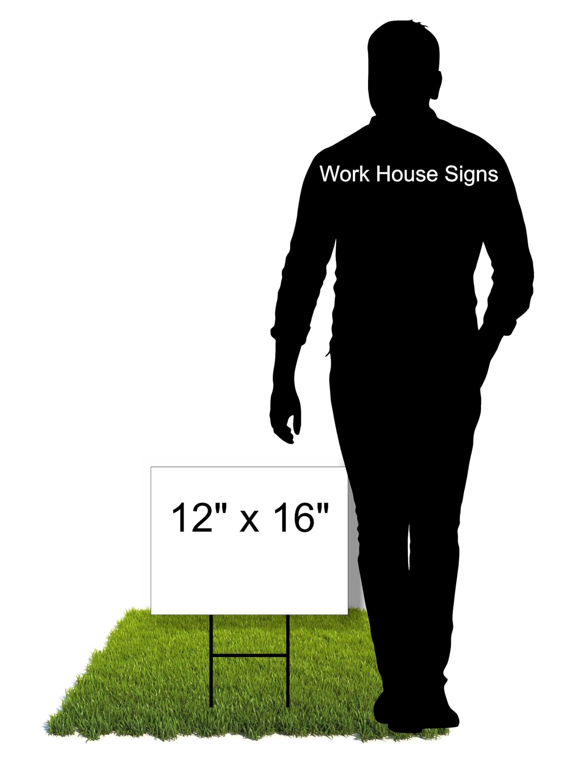 Work House Signs Eco sign dog smarter back view double sided 12x16 for yard messaging