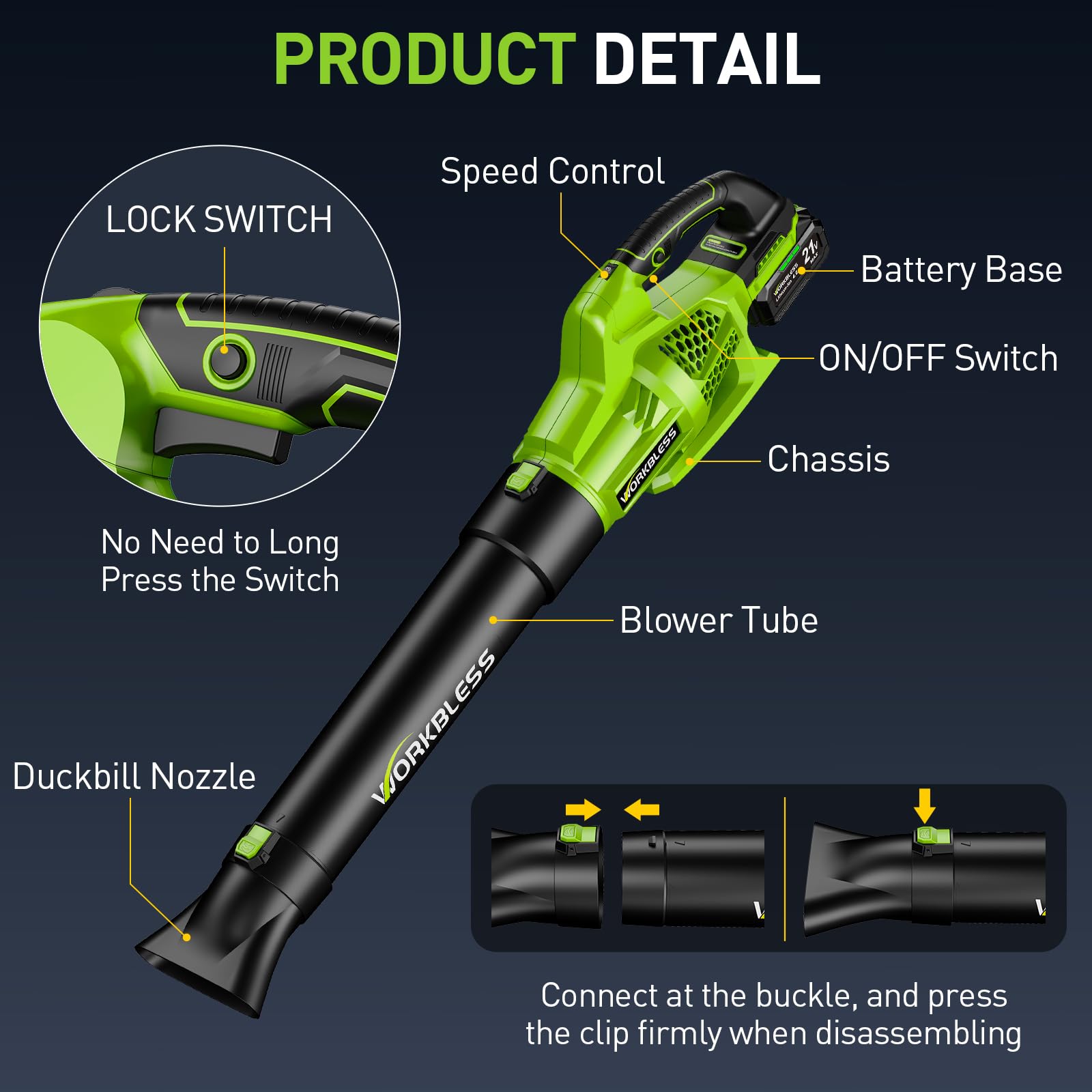 WorkBless 5-speed settings tailor airflow to each task.