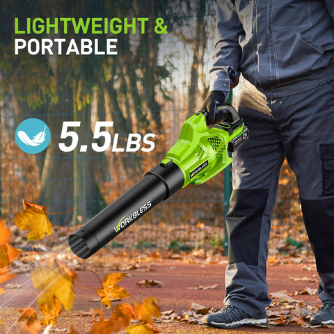 WorkBless cordless design with ergonomic grip for comfortable use.