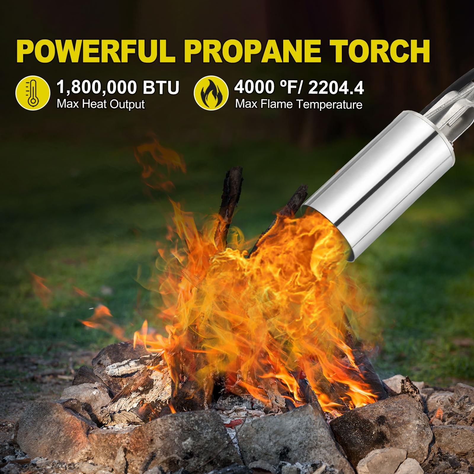 WorkBless propane torch with 10ft hose offers flexible reach for outdoor work.