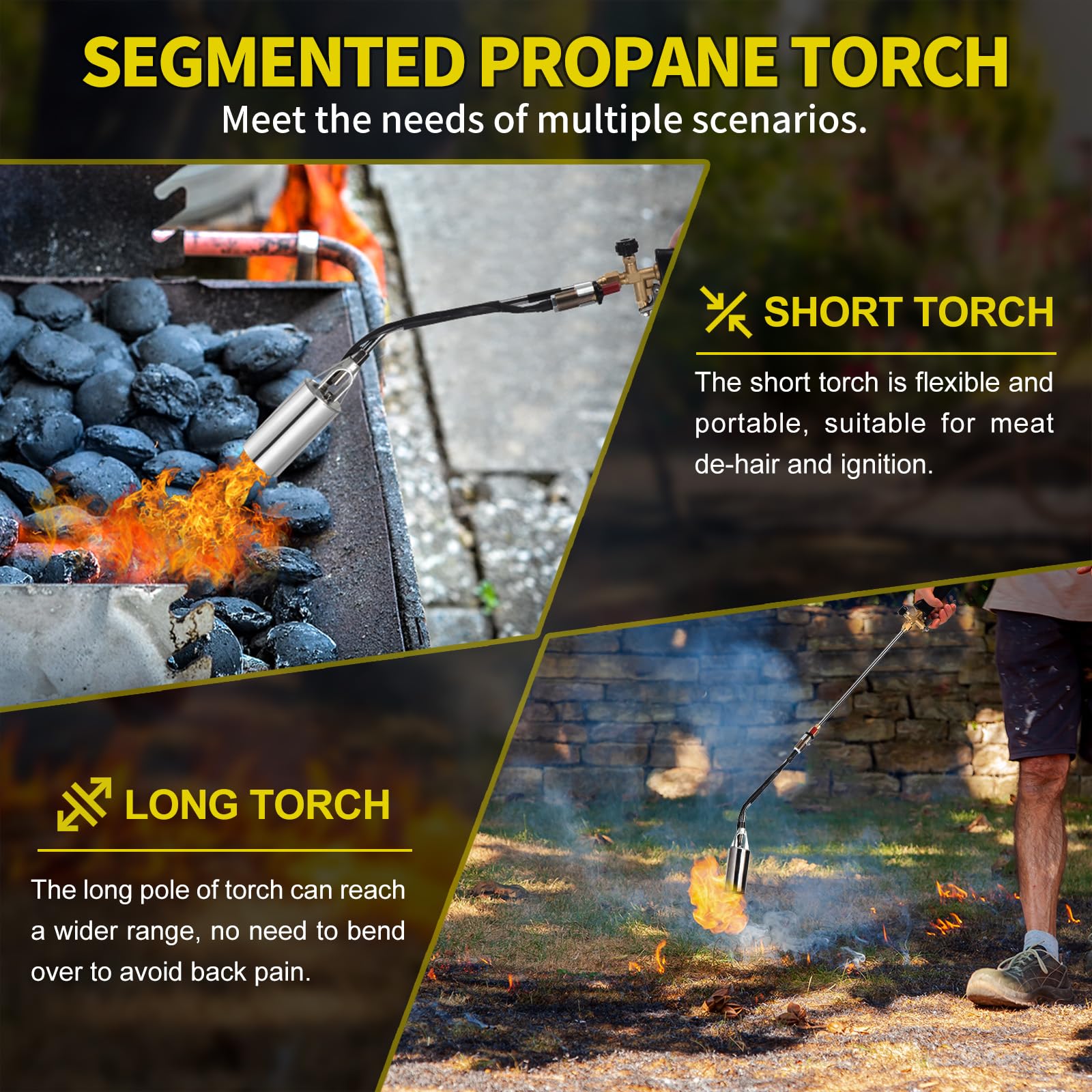 WorkBless adjustable gas valve allows precise flame control.