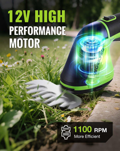 WORKPRO 1100 RPM motor and blades for smooth cutting