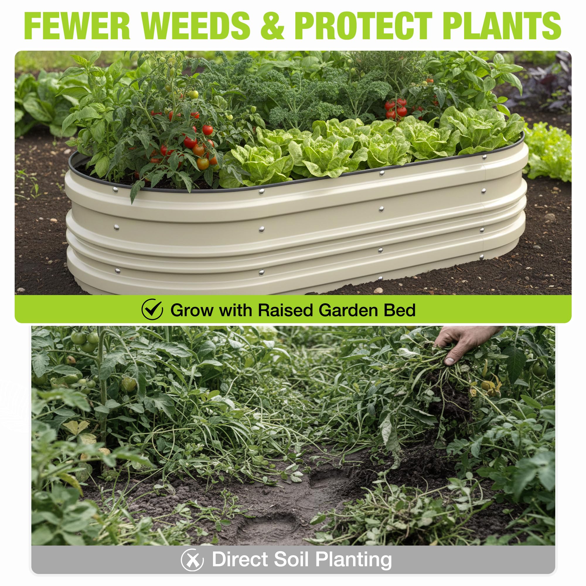 WORKPRO two-pack outdoor bed ideal for flexible layouts in yards and balconies.