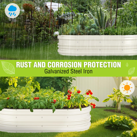 WORKPRO 4x2x1ft bed with rolled-edge safety for family-friendly gardening.