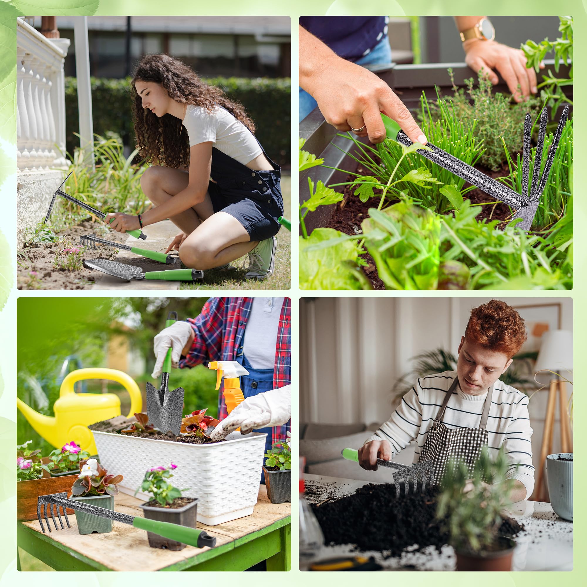 WORKPRO ergonomic-handle design reduces hand fatigue during long gardening sessions