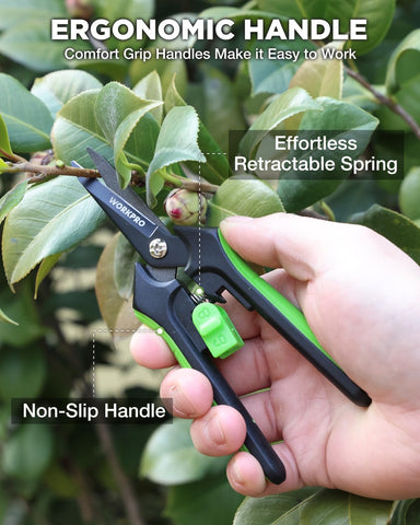 WORKPRO roses trimming with clean, precise cuts for flowers
