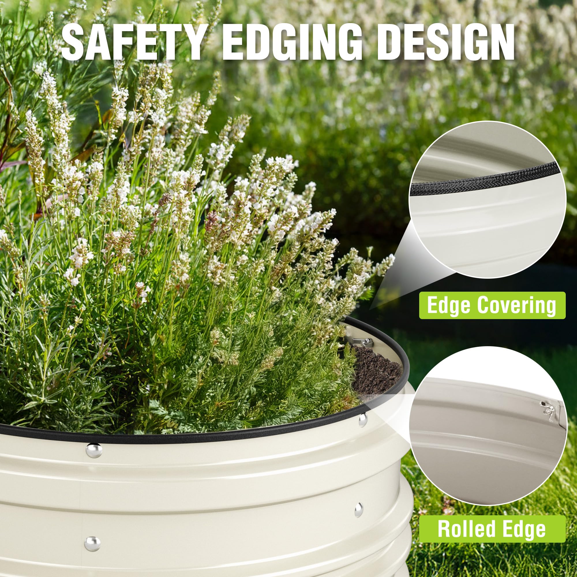 WORKPRO backyard setup shows versatile placement for vegetables and flowers
