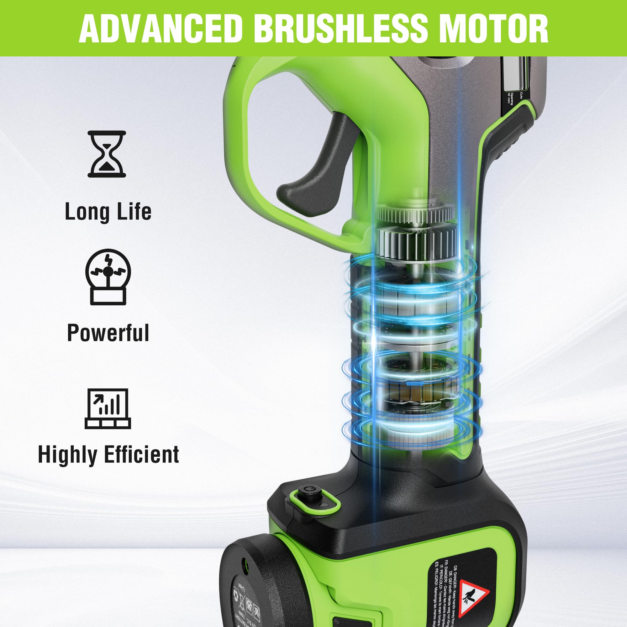 WORKPRO brushless motor offers powerful, quiet operation and longer life.
