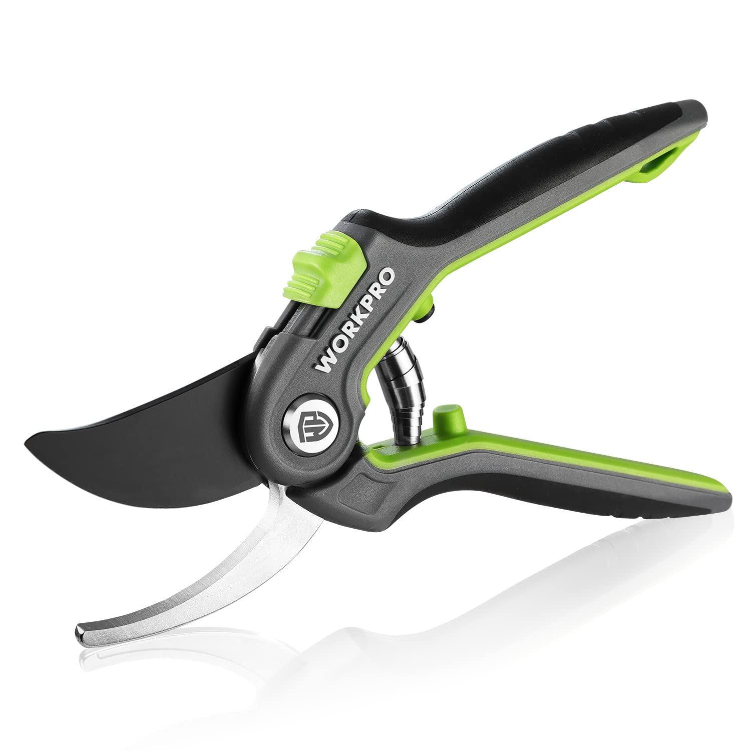 WORKPRO Bypass Pruning Shears 8in blades for precise, clean cuts in the garden.