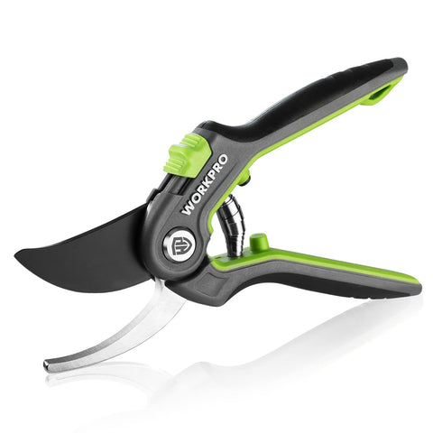 WORKPRO Bypass Pruning Shears 8in blades for precise, clean cuts in the garden.
