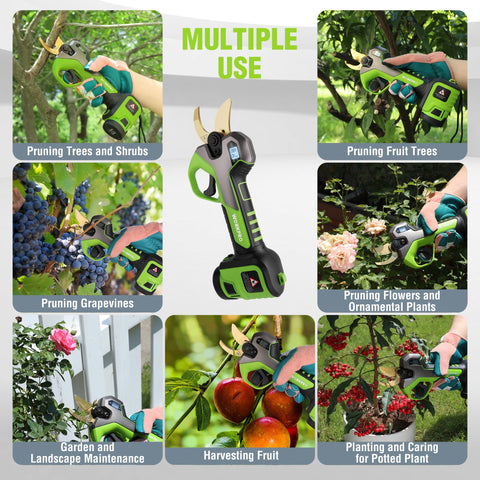 WORKPRO cordless pruning for gardens, greenhouses, and orchards improves efficiency.