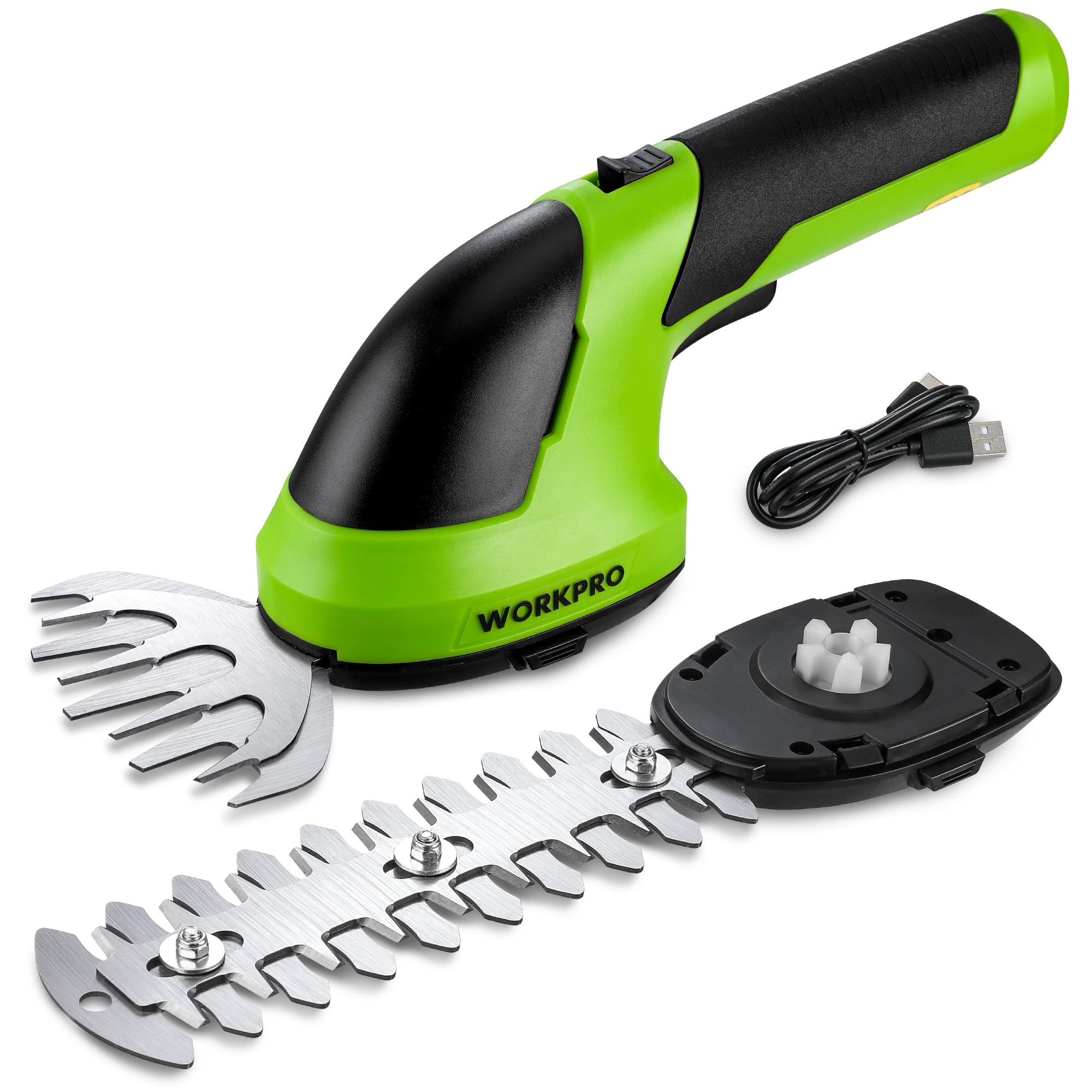 WORKPRO cordless grass shear 2-in-1 in action for precise lawn edge trimming