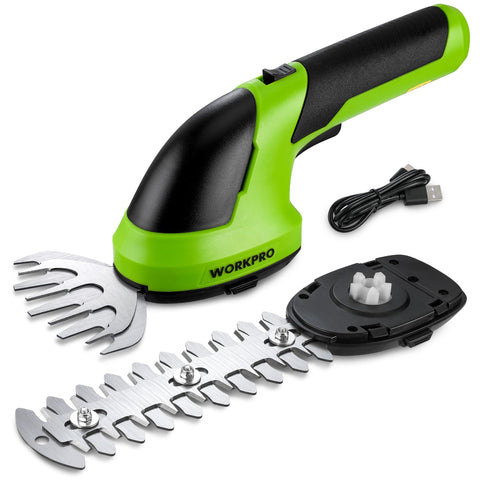 WORKPRO cordless grass shear 2-in-1 in action for precise lawn edge trimming