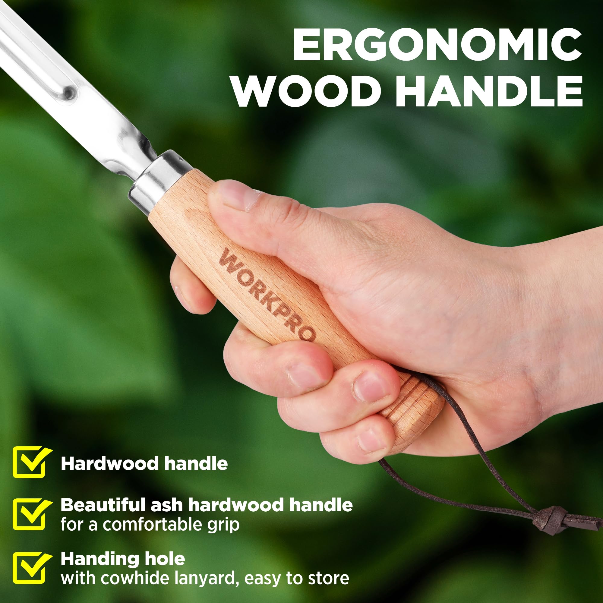WORKPRO Crack Weeder compact 12-inch design for easy storage