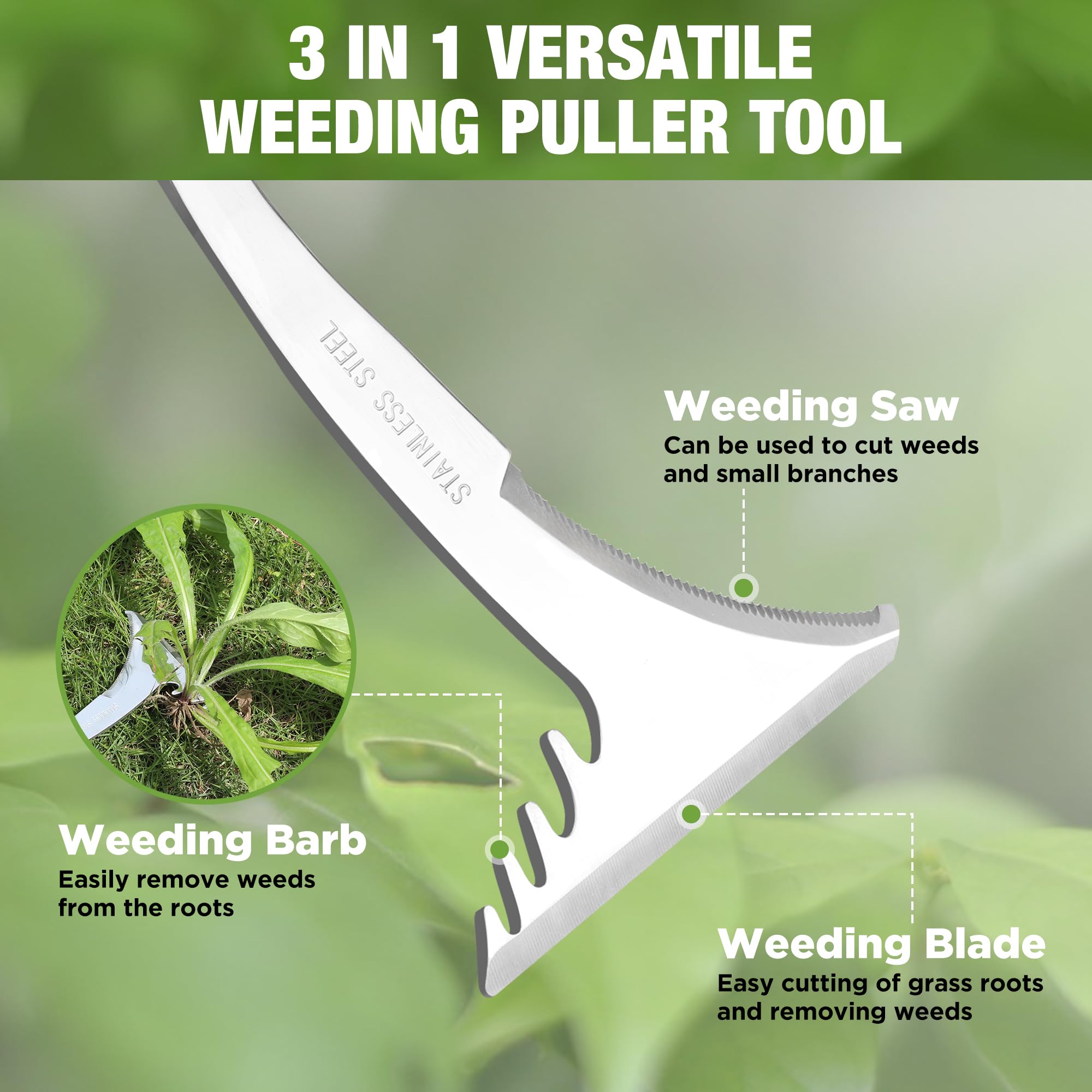WORKPRO Crack Weeder soft grip handle for comfortable extended use