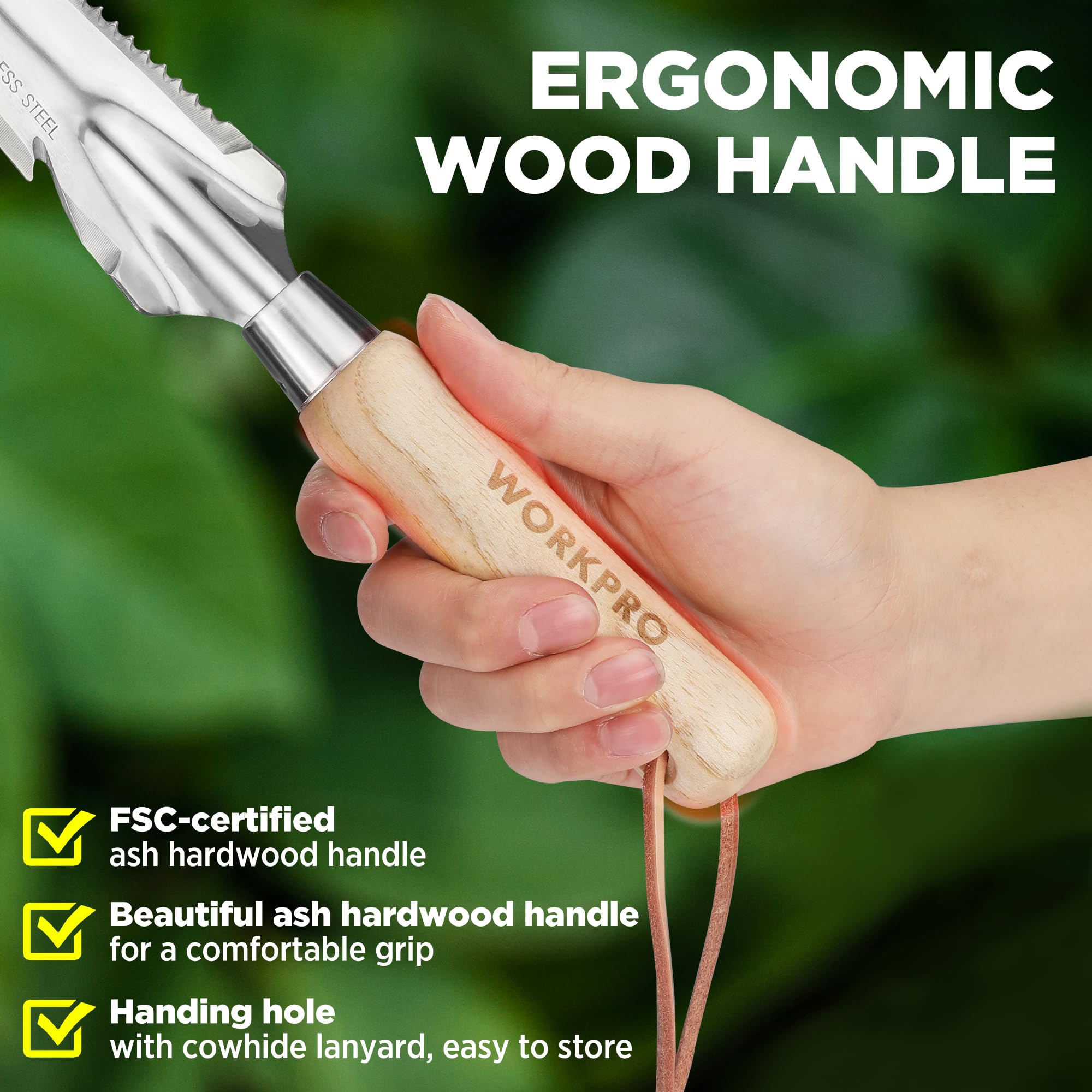 WORKPRO depth mark ruler aiding precise planting placement