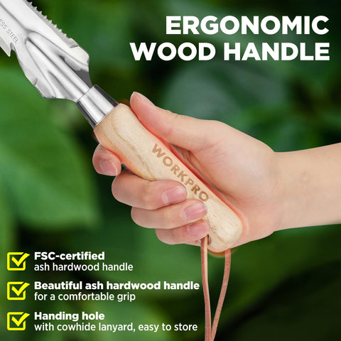 WORKPRO depth mark ruler aiding precise planting placement
