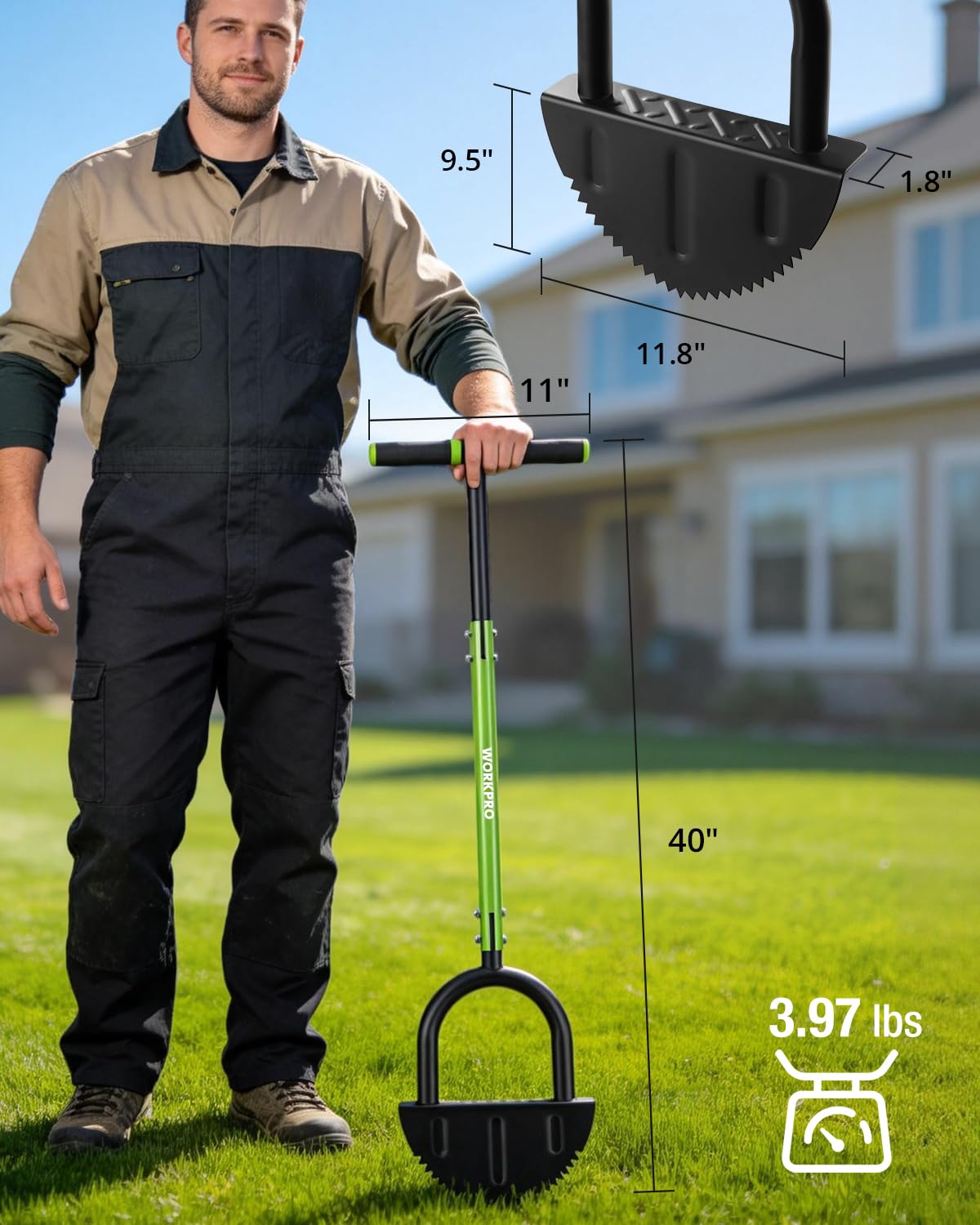 WORKPRO 23-tooth blade delivering clean, straight border cuts.