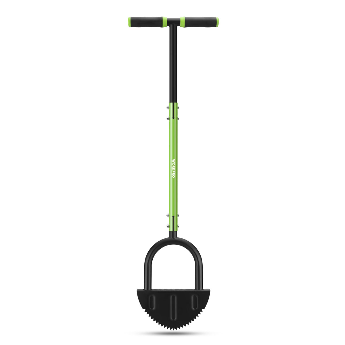 WORKPRO edger with ergonomic T-handle for smooth edging.
