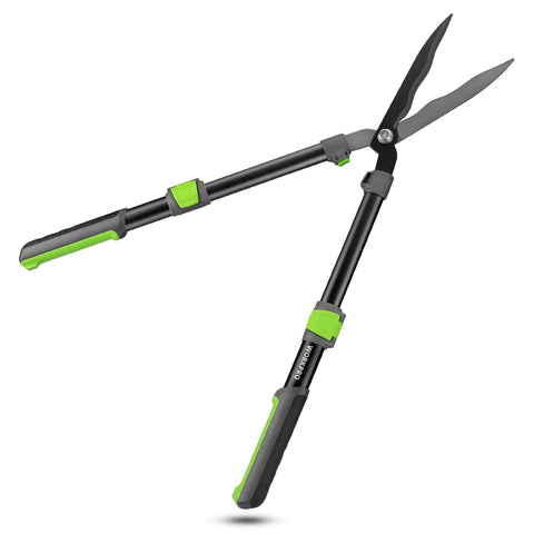 WORKPRO Extendable Hedge Shears blade closeup for precise pruning.