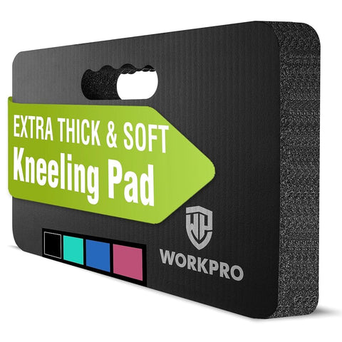 WORKPRO kneeling pad front view shows ultra-thick foam for comfortable gardening tasks