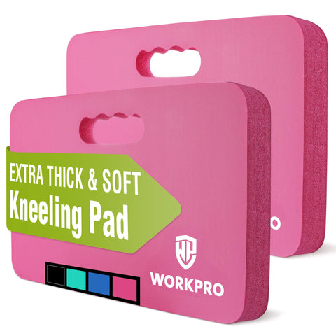 WORKPRO kneeling pad close-up shows ultra-thick foam for cushioned comfort.