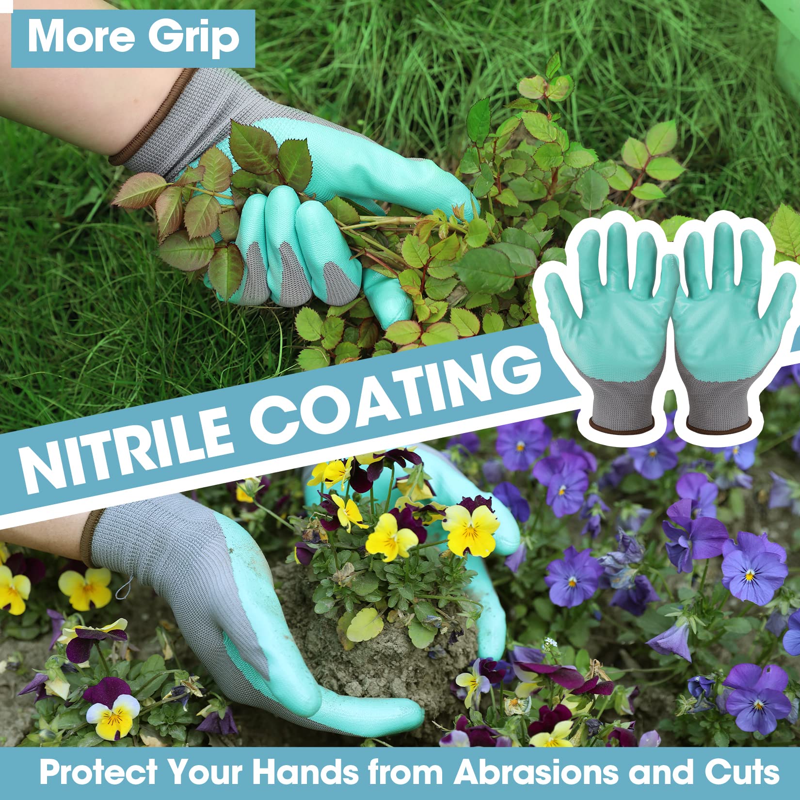 WORKPRO flower-pattern design on tools adds bright, stylish gardening appeal