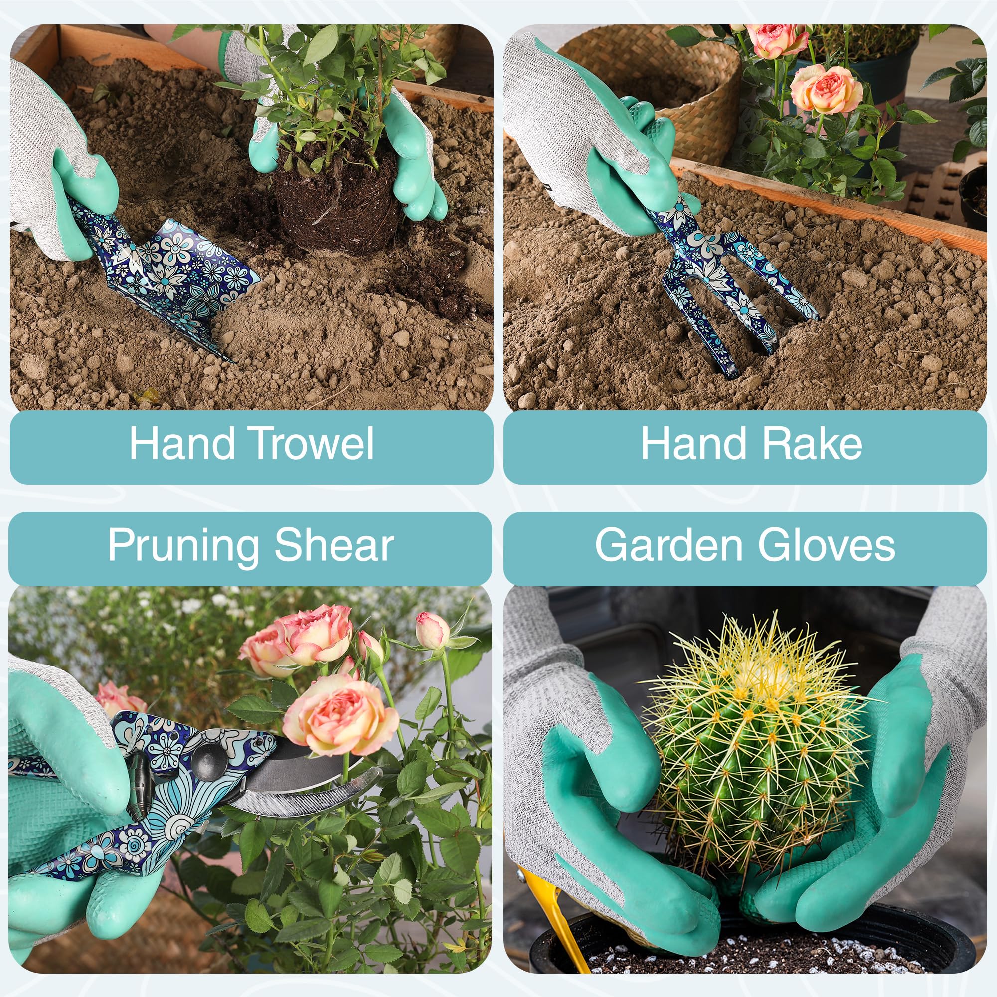 WORKPRO pruning shear with flower pattern for precise trimming