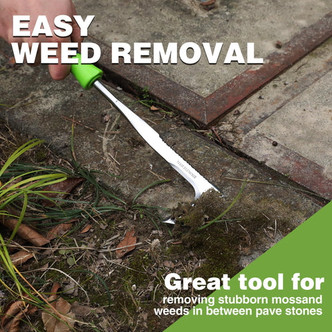 WORKPRO garden border weeder designed for precise removal in tight spaces.