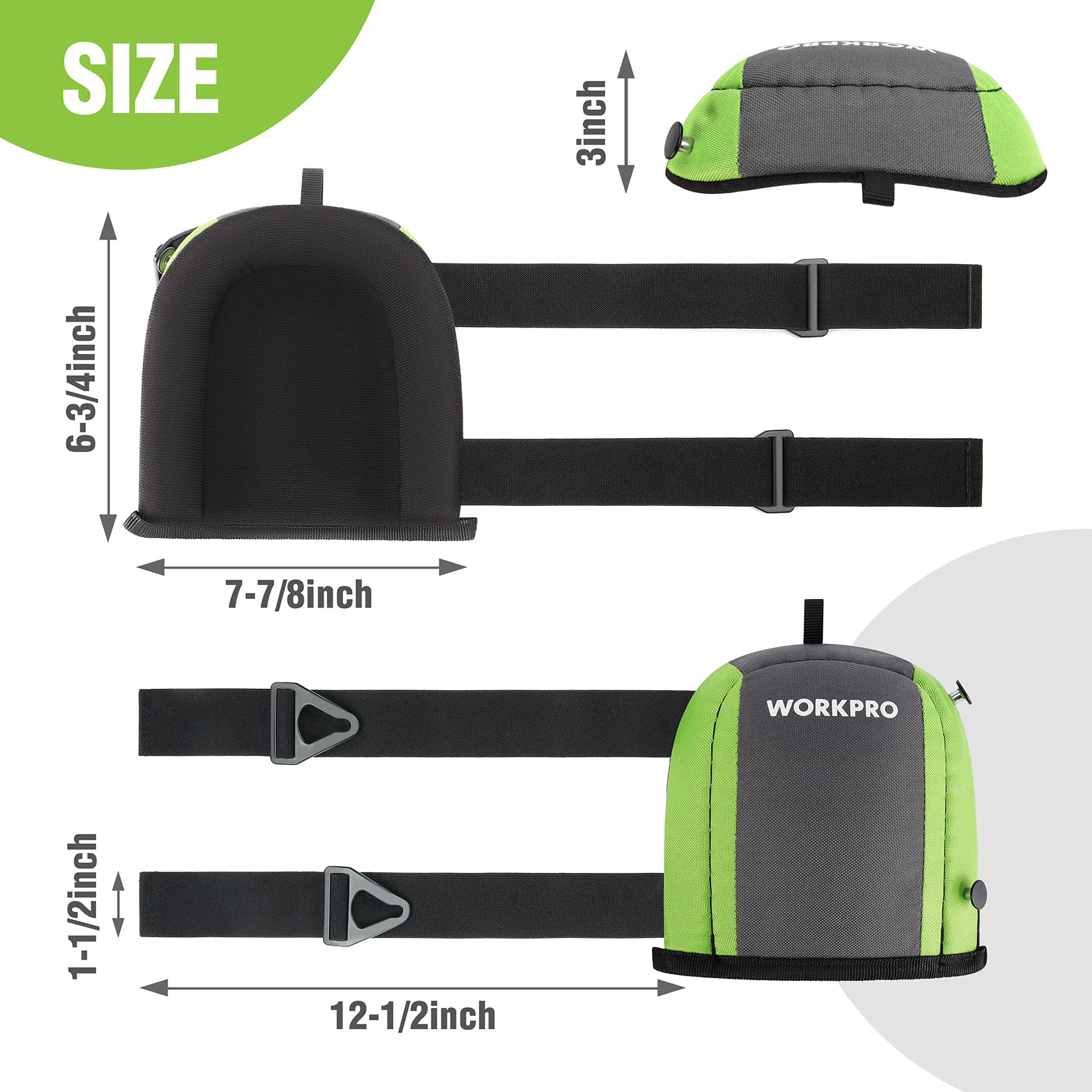 WorkPro knee pads with soft lining for all-day wear and comfort