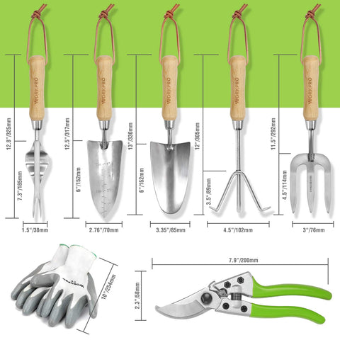 WORKPRO tote bag keeps tools organized during garden tasks