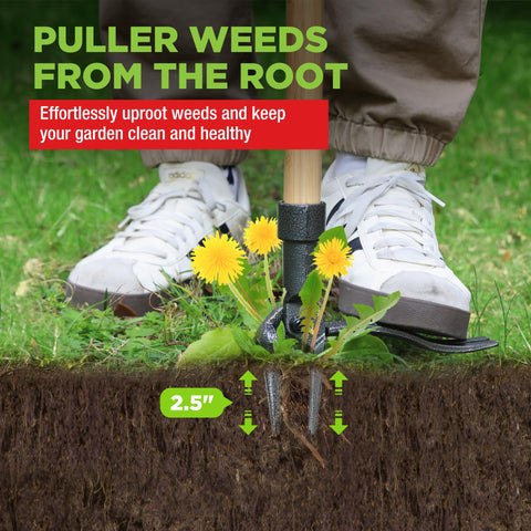 WorkPro weed puller includes a hanging hole for easy storage.