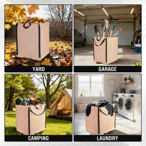 WORKPRO heavy-duty yard bag adapts to garden debris for organization