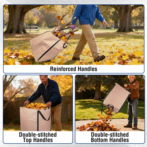 WORKPRO bag with reinforced handles supports easy carrying and dumping