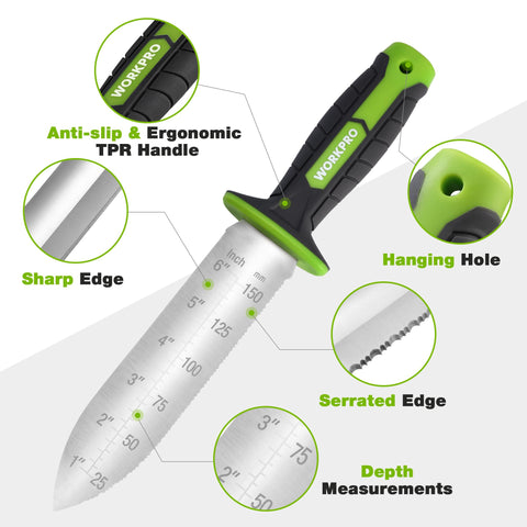WORKPRO Hori Hori Oxford sheath keeps blade secure and ready.