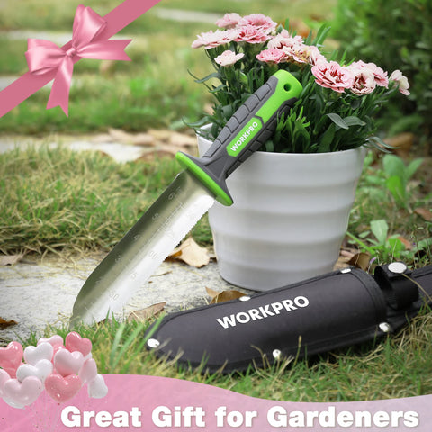 WORKPRO Hori Hori cuts weeds and roots with precision.