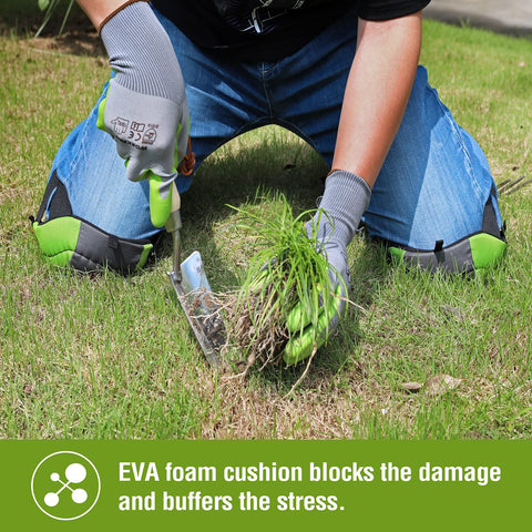 WorkPro knee pads with abrasion-resistant outer layer for tough surfaces