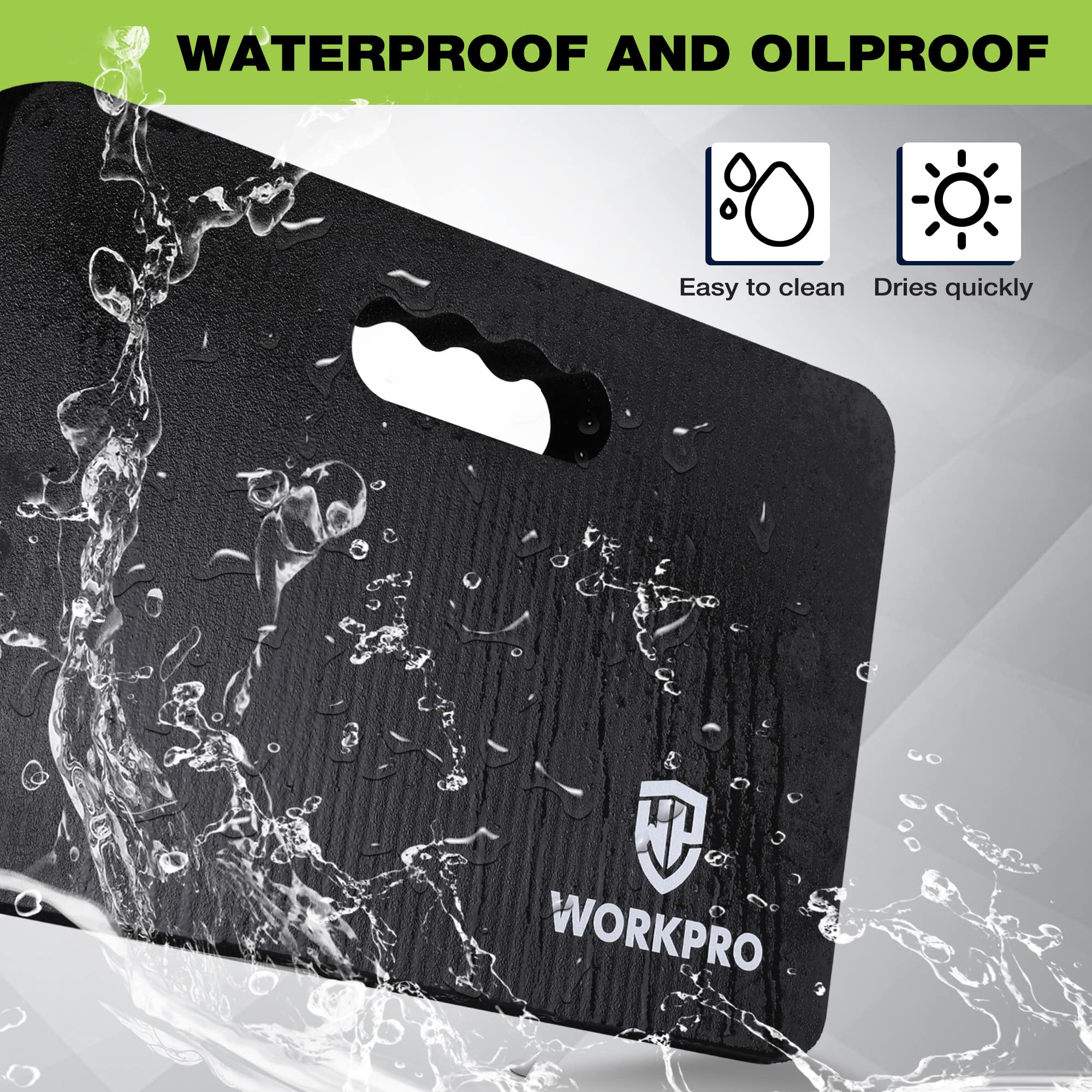 WORKPRO kneeling pad bath-time use supports safe, cushioned kneeling by the tub