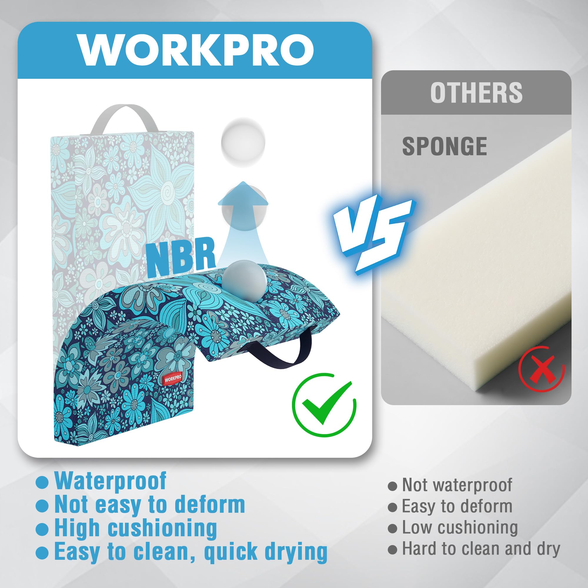 WORKPRO kneeling pad dustproof cover resisting oil and wear during gardening