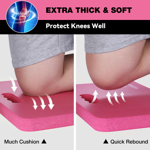 WORKPRO kneeling pad includes a built-in handle for portability.