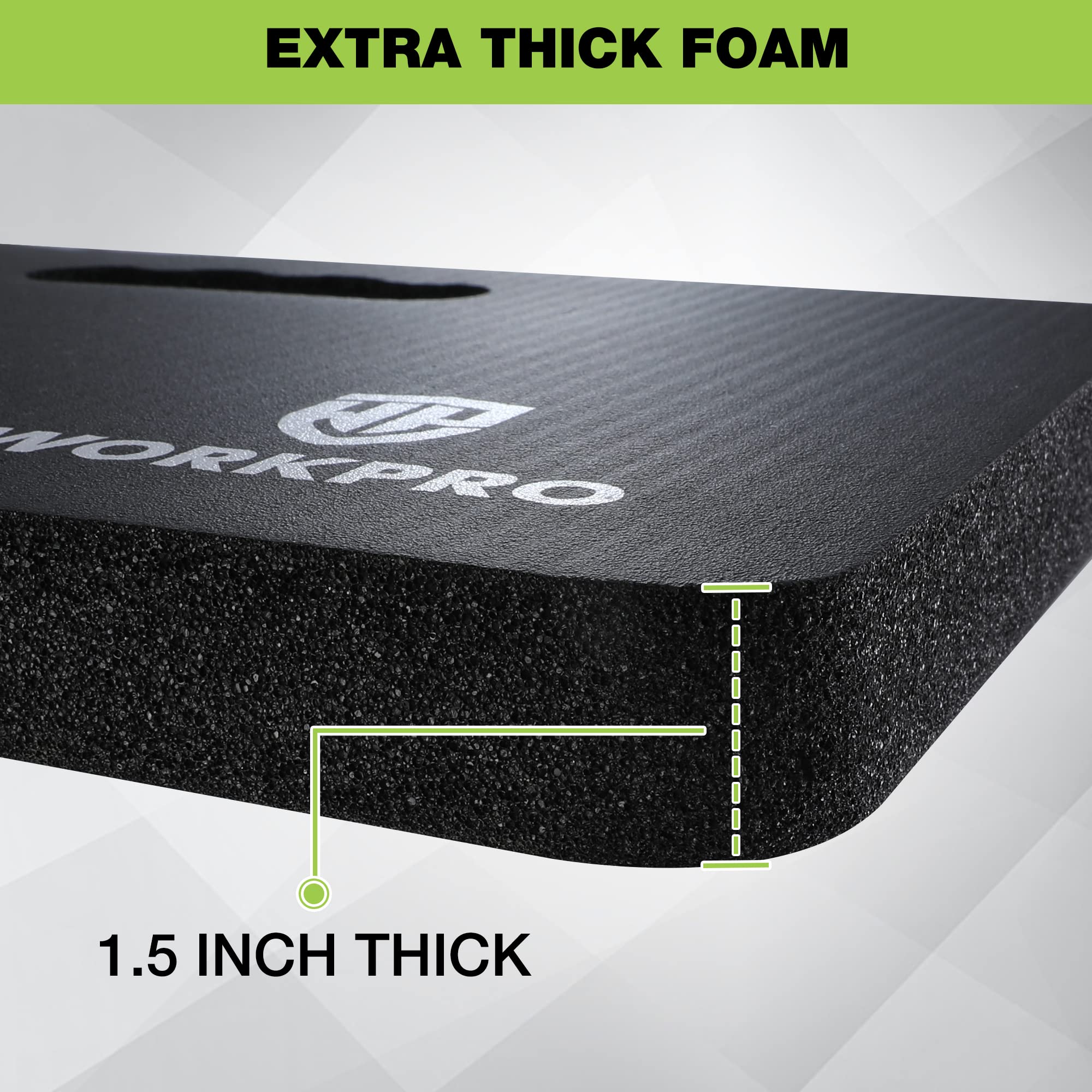 WORKPRO kneeling pad with textured non-slip bottom for a stable kneeling position