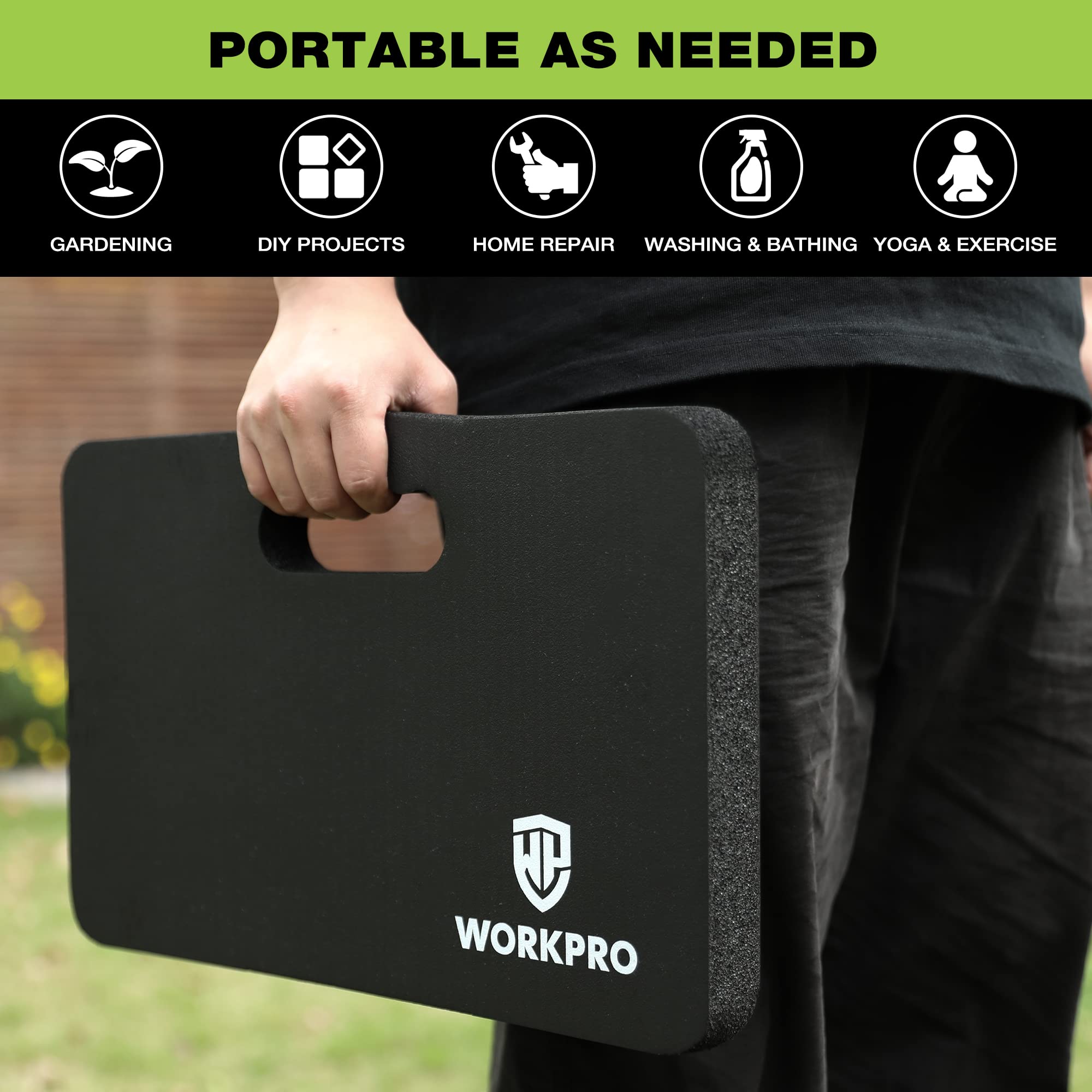 WORKPRO kneeling pad workout and yoga use offers versatile floor cushioning