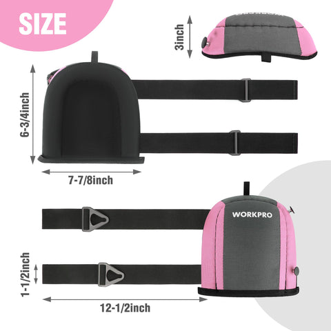 WORKPRO abrasion-resistant knee pads on rugged outdoor surfaces.