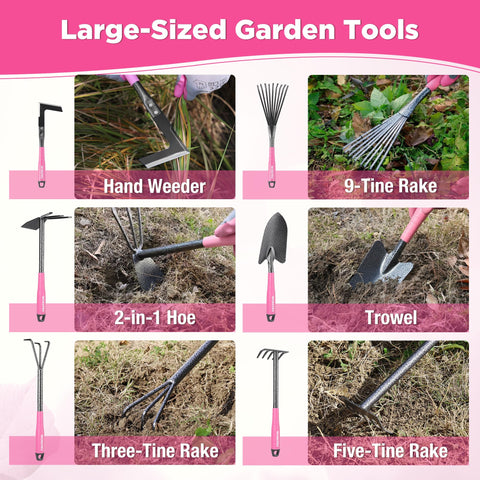 WorkPro pink crack crevice weeder targets weeds in tight spaces
