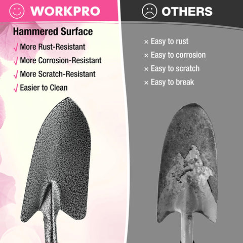 WorkPro pink cultivator assists soil aeration and root work